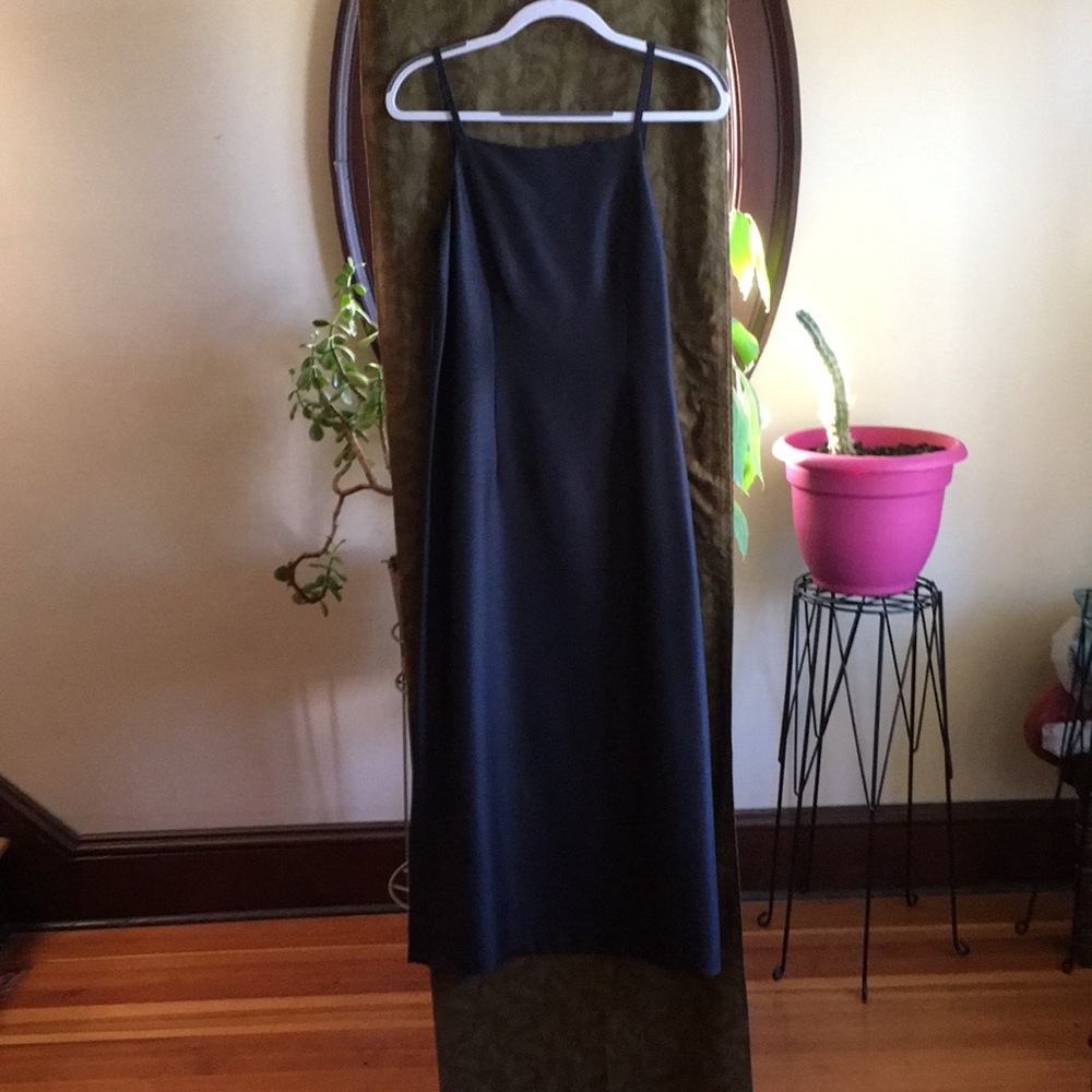 Black Silk Long Dress